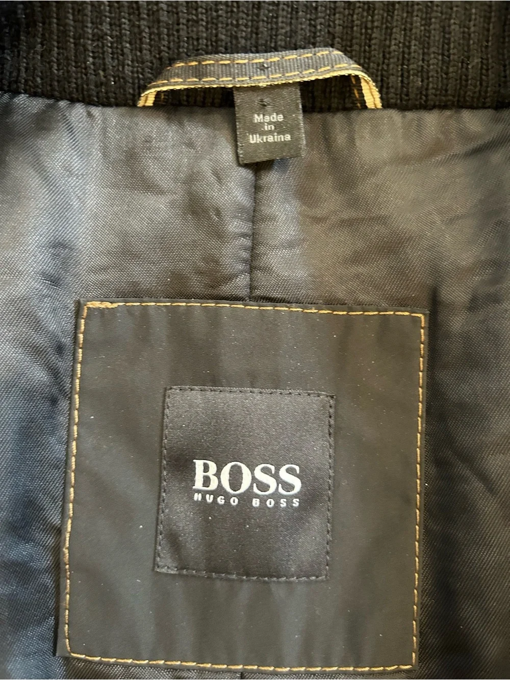 Hugo Boss 40R Gray Wool Blend Zip Front Jacket Men’s Large